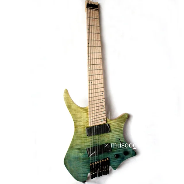 Musoo бренд 8 струн fanned fret электрогитара без головки грифа