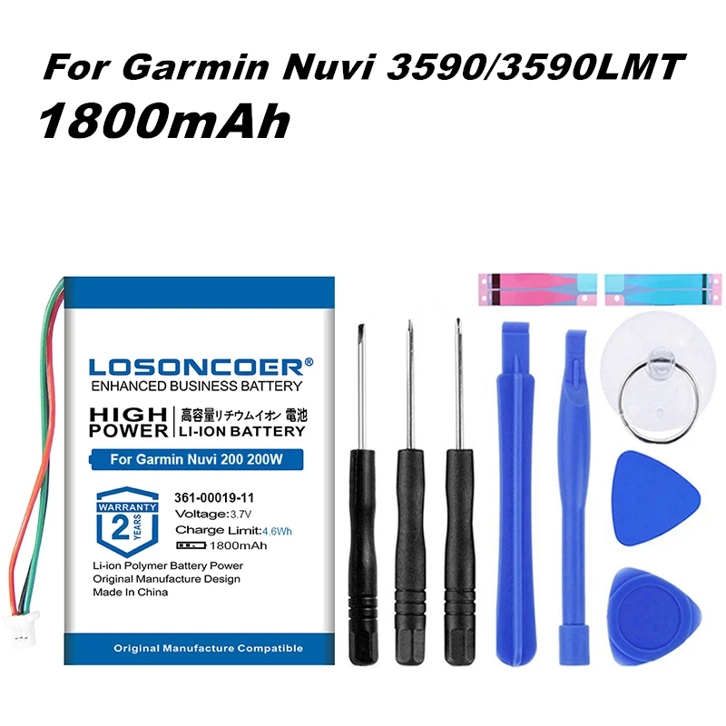 361 00019 11 аккумулятор 1800 мАч для Garmin Nuvi 200200 Вт 205205 205WT 250 252 265 3590 3590LM 700 710 710T 760 760T 765