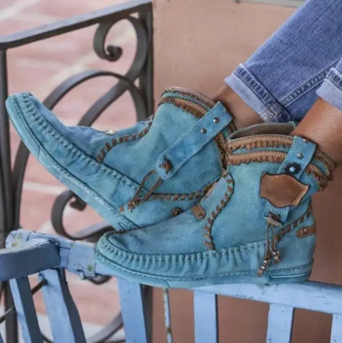 

Fashion Women's Shoes 2021 Ethnic Style New Short Boots Womens Casual Boots Winter Snow Boots Women Big Size Zapatos Para Mujer