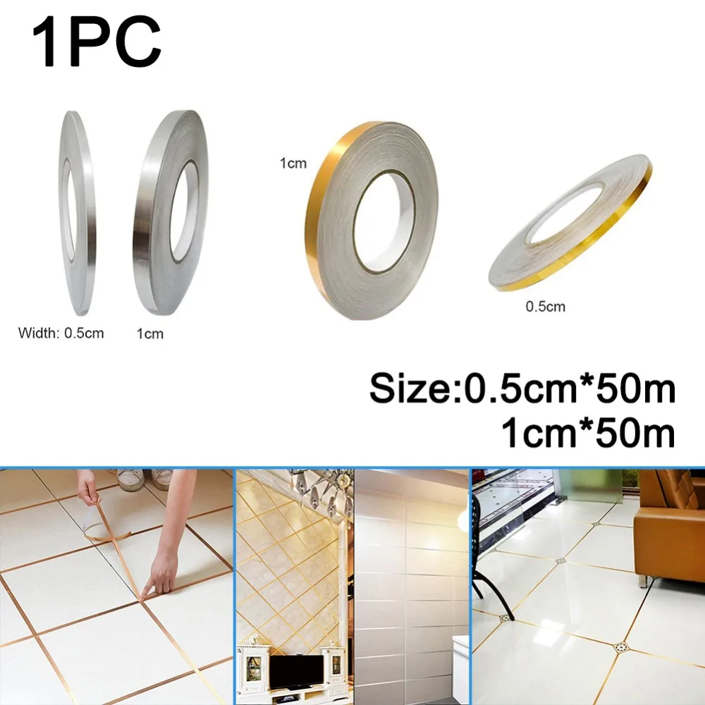 Home Decoration Tile Gap Tape Self-Adhesive Paper Floor Wall Seam Sealant Waterproof Wall Gap Sealing Tape For Home dropshipping