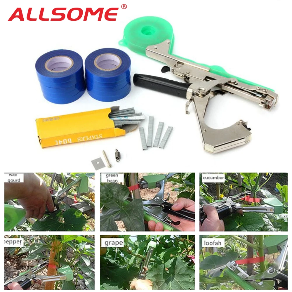 ALLSOME Garden Tool Plant Tying Tapetool Tapener Machine Branch Hand Packing Vegetable Stem Strapping Pruning Tool|Инструменты для
