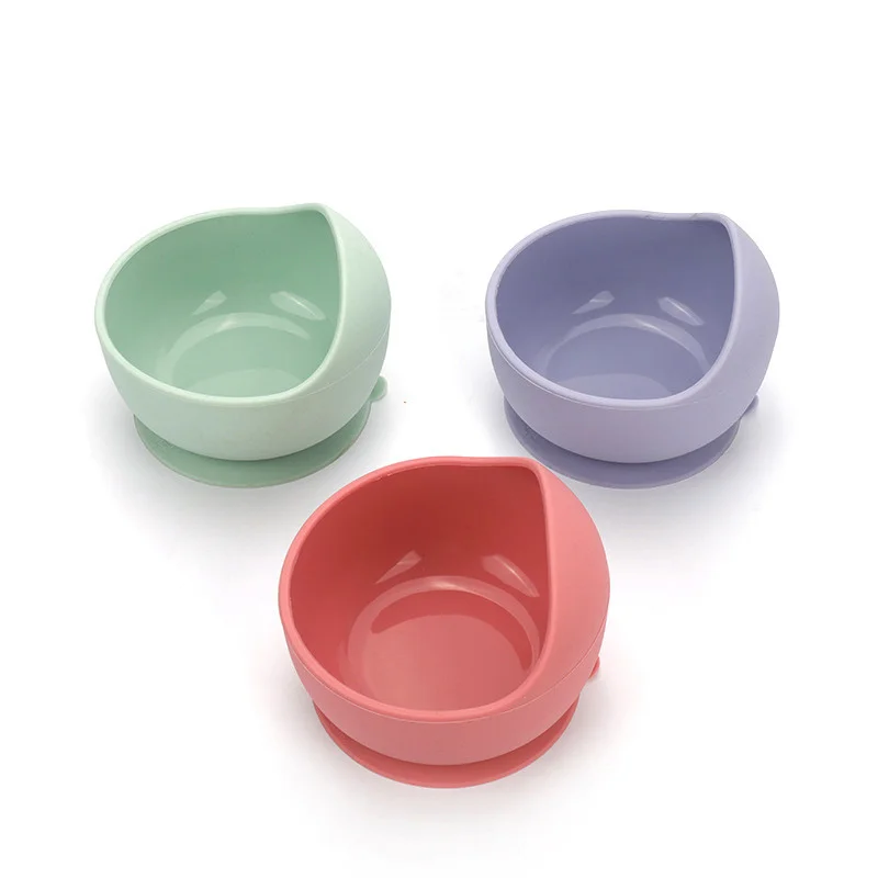 Silicone Baby Feeding Bowl Spoon Kids Tableware Spill-Proof Suction Children Self Feeding Dishes Silicone Plate Baby Accessories