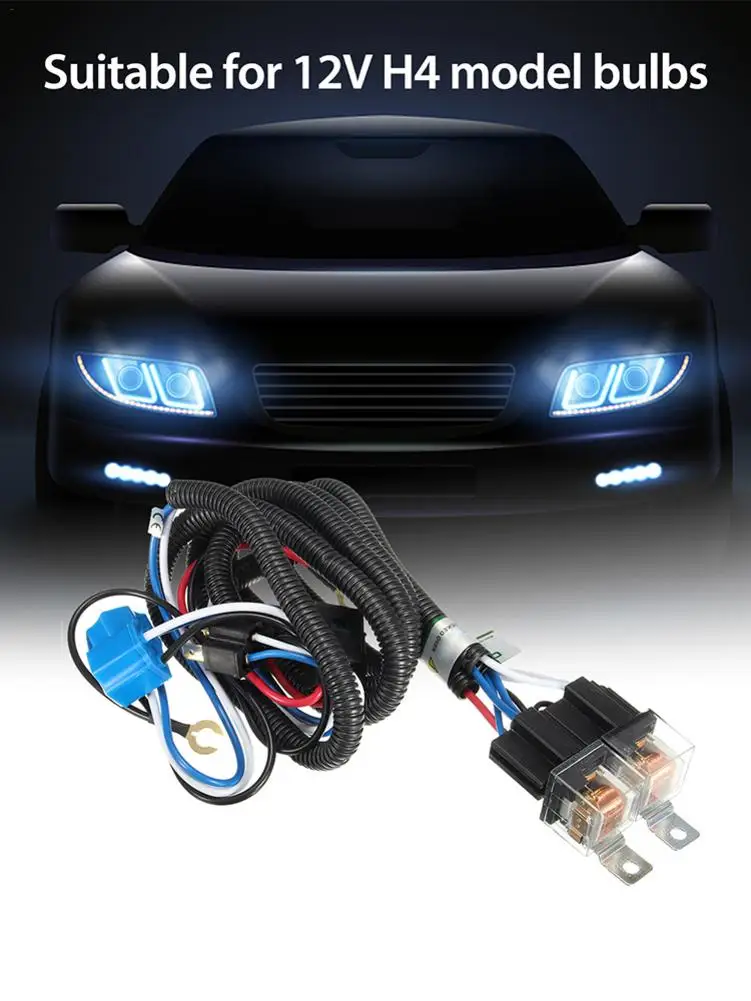 

H4 9003 Ceramic Wire Wiring Car Head Light Bulb Lamp Harness Socket Plug 170*115*70mm/6.69*4.53*2.76in