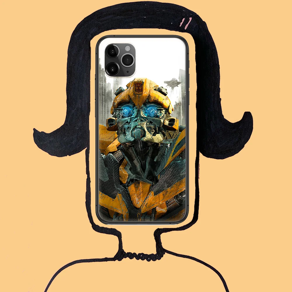 

Bumblebee Phone Case Cover Hull For iphone 5 5s se 2 6 6s 7 8 12 mini plus X XS XR 11 PRO MAX black silicone prime soft shell