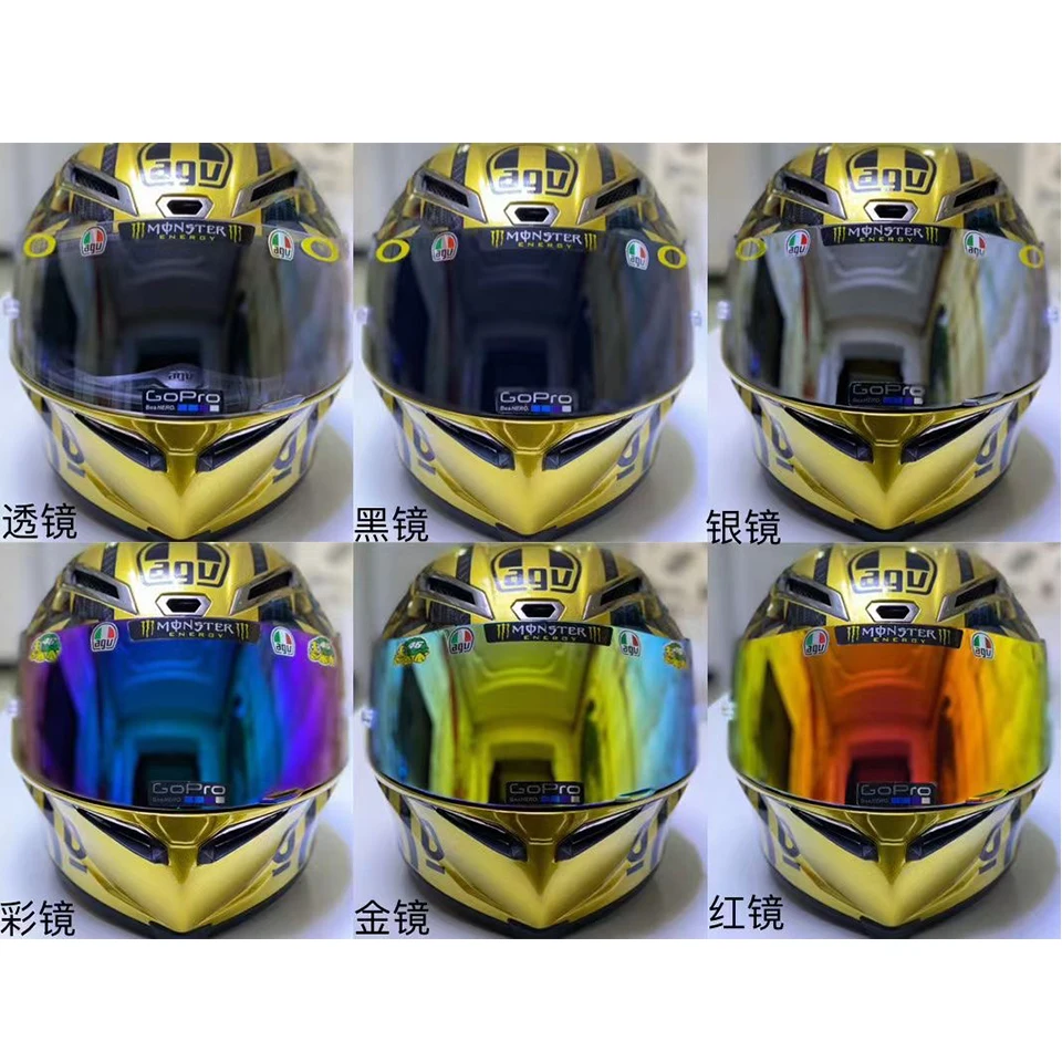 

Golden AGV Full Face Helmet Motorcycle Helmets Accessories Cascos Para Moto Capacete De Motocicleta Kask Helm Motorbike