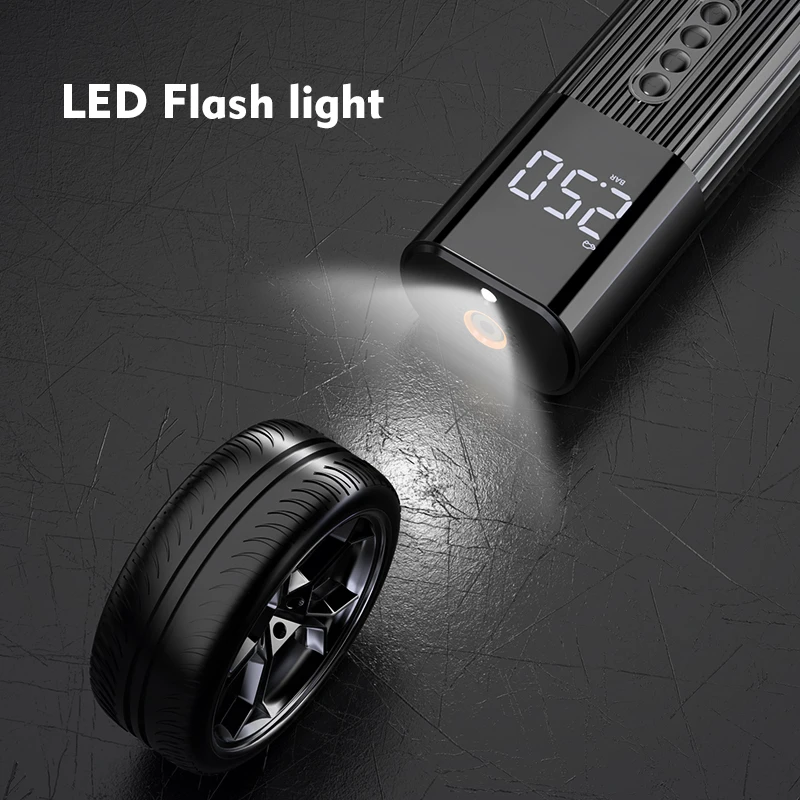 

Car Electrical Air Pump Mini Portable Wireless Tire Pump Inflator for Car Motorcycle Bicycle Ball Swimming ring Inflatable Pump