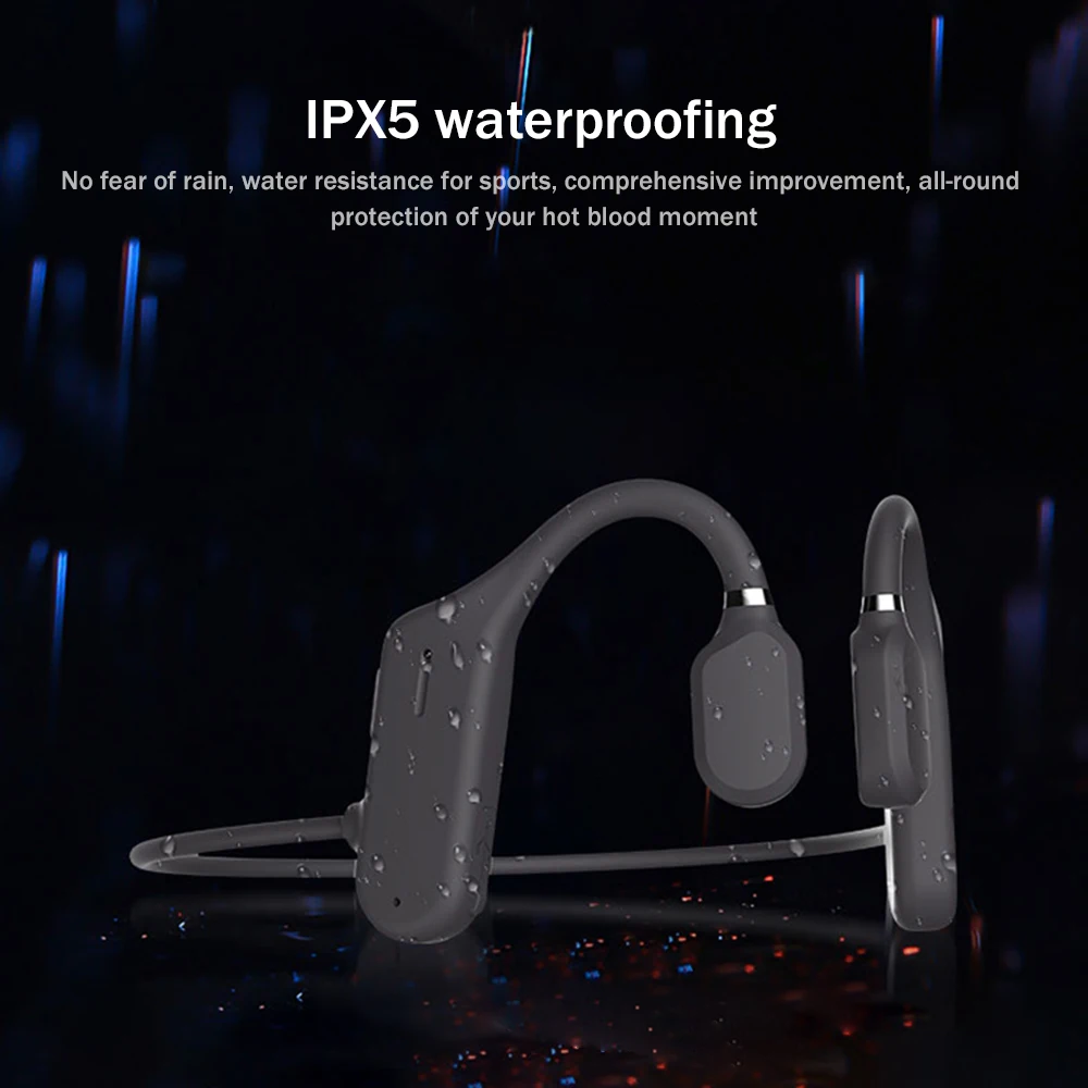 

Bluetooth 5.0 Wireless Headphones Sports Headset Waterproof Running Earphone Cycling Open Ear Ear-hook