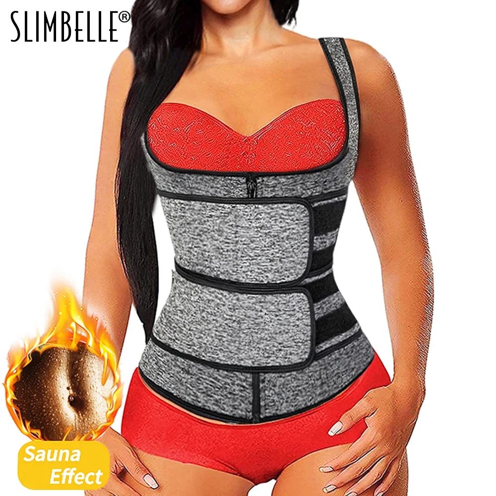 

Neoprene Sweat Vest for Women Waist Trainer Vest Adjustable Workout Body Shaper with Double Zipper for Sauna Suit Shapwear