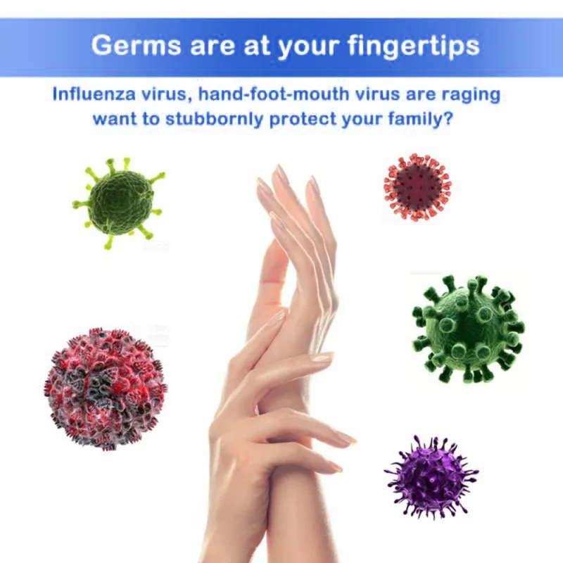 Бытовое одноразовое дезинфицирующее средство для рук без краски портативный