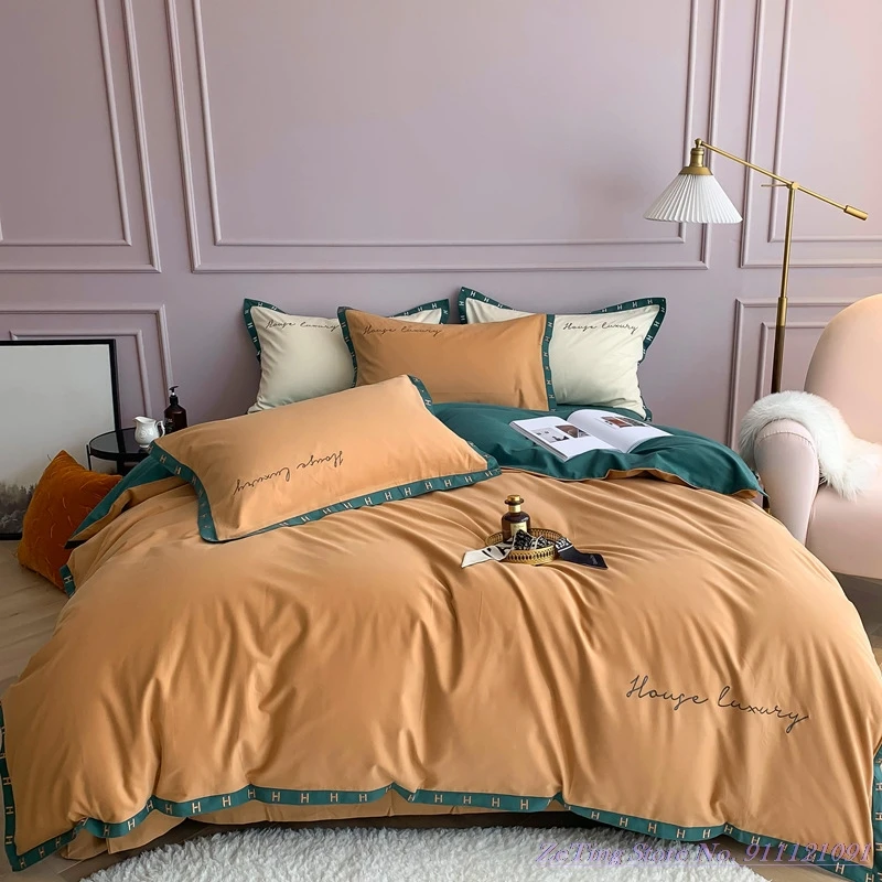 للبيع 1.8 متر السرير غطاء لحاف الخريف الشتاء سميكة القطن نحى طقم سرير 100% القطن الخالص طويل التيلة أغطية سرير الفراش الأمريكية