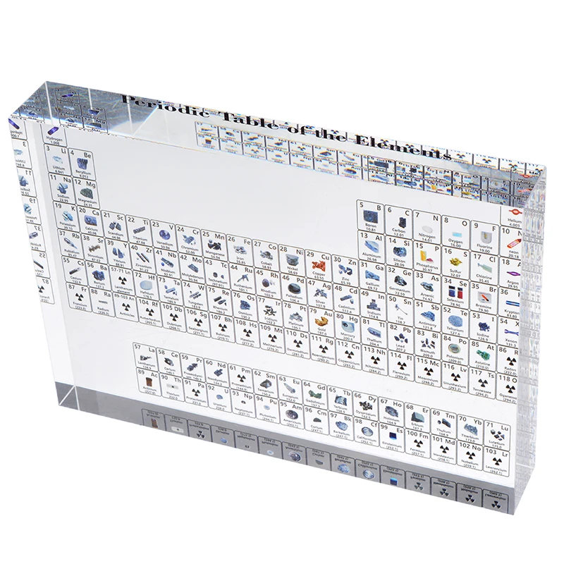 Акриловая Периодическая таблица элементов наклейки элементы в рамке дисплей для