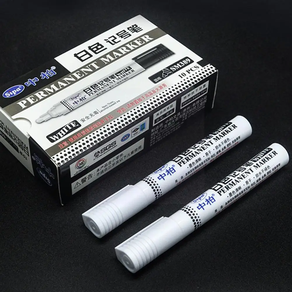 

1pcs 100% New With High Quality White Marker Pen Car Paint Tire Graffiti Pen Gel Supplies Pen Pen Office White Marker Water Q8e6