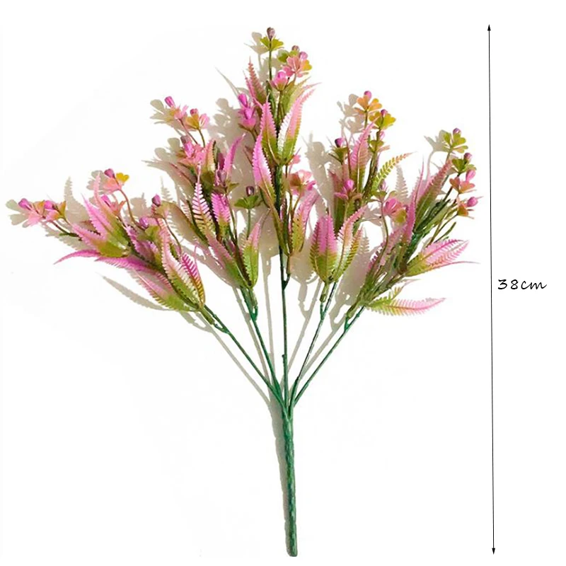 

Artificial Plants Plastic Green Grass Fake Plant Decorate Flowers For Wedding Home Garden Plastic plant Simulation Flowers