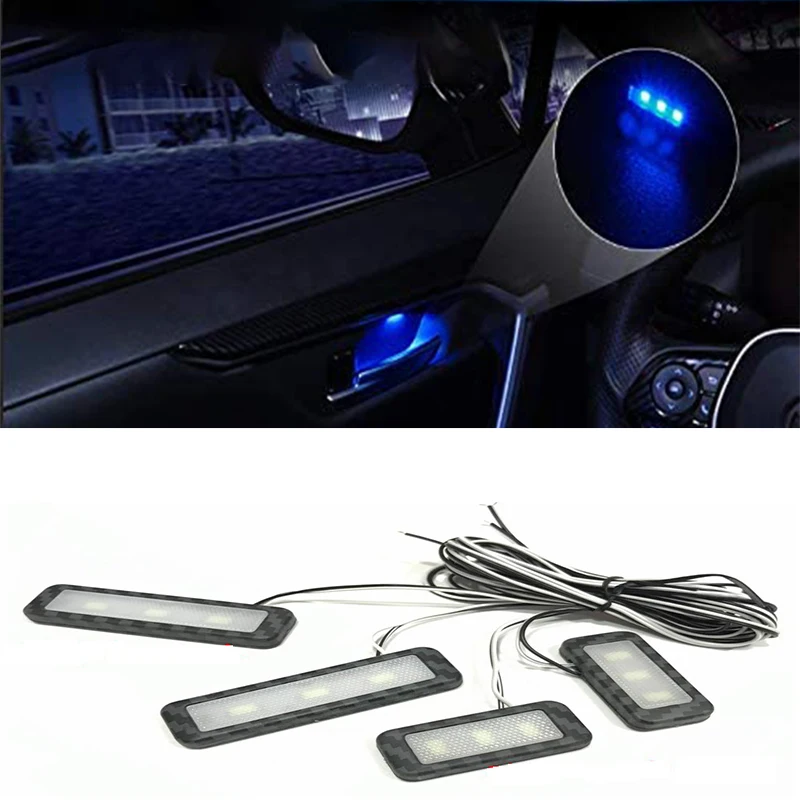 

Suitable For 15 Toyota Toyota PRIUS30 Series Car Atmosphere Light Inner Door Bowl Interior Modification 4pcs Auto Flexible