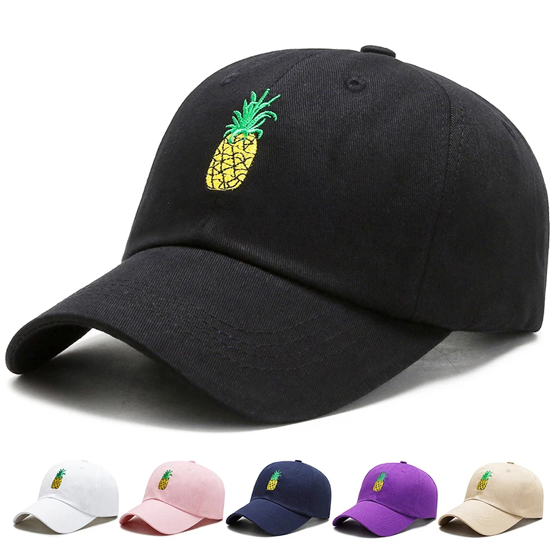 Бейсболка TG0031 с вышивкой ананаса модная кепка в стиле унисекс хип-хоп однотонная