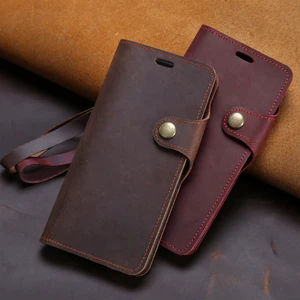 leather flip phone case for xiaomi note 10 5s 6 8 9 se 9t 10 pro a1 a2 lite a3 mix 2s max 2 3 poco f1 x2 crazy horse skin wallet free global shipping