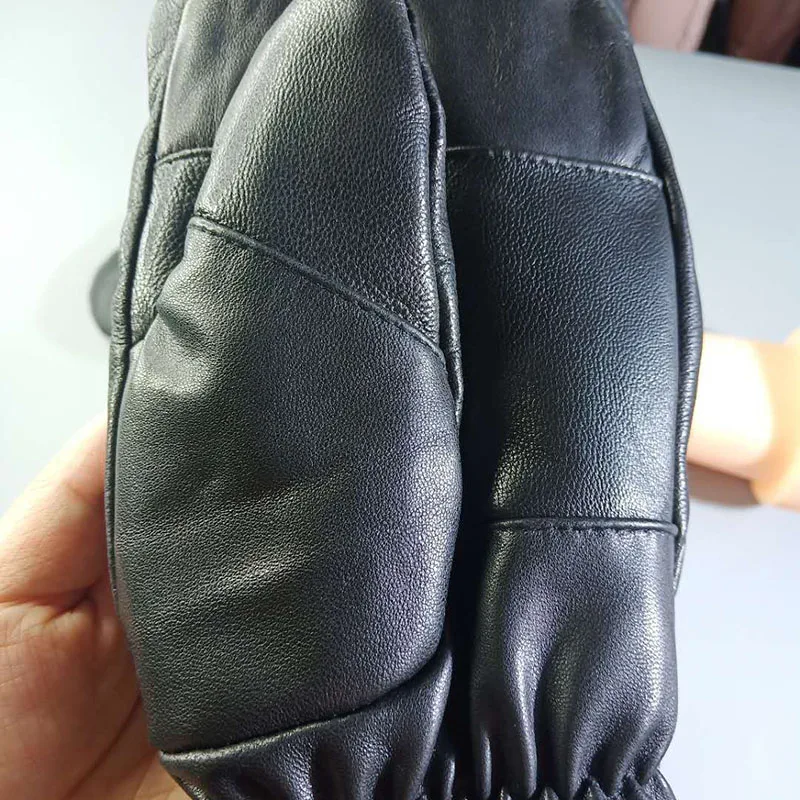 Перчатки мужские зимние из натуральной кожи плотные Непродуваемые супер теплые