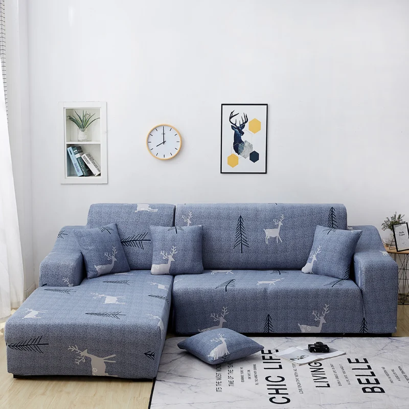 2 шт. г-образные чехлы для диванов одноцветные покрывала углового дивана гостиной