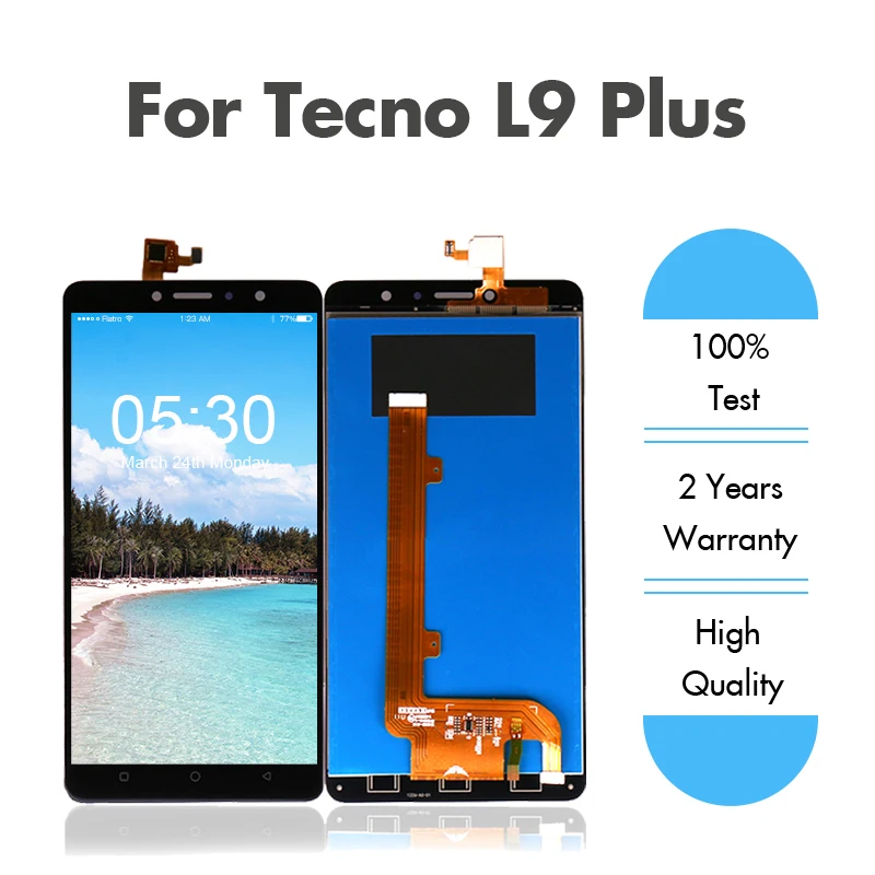 Для Tecno L9 Plus ЖК-дисплей кодирующий преобразователь сенсорного экрана в сборе ЖК