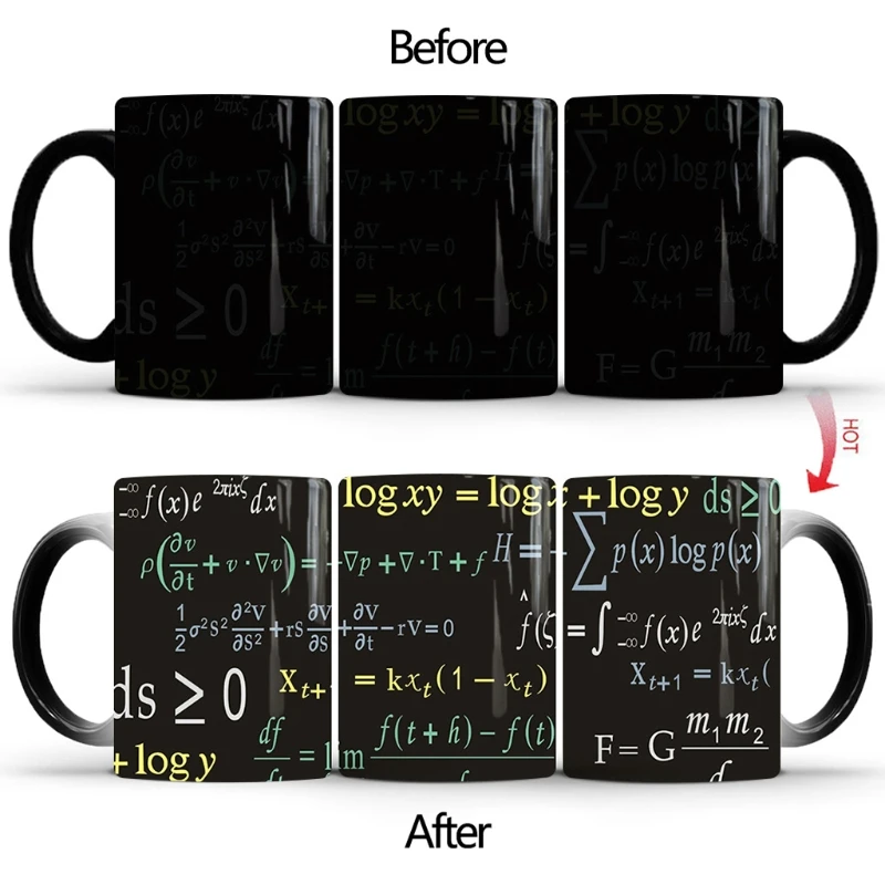 Design Math Mug 350ml Ceramic Coffee Featuring Famous Mathematical Formulas 896A | Дом и сад