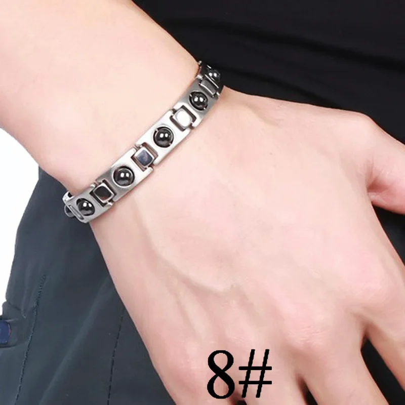 Модный браслет из нержавеющей стали 316L Bio Energy для здоровья магнитный ювелирный