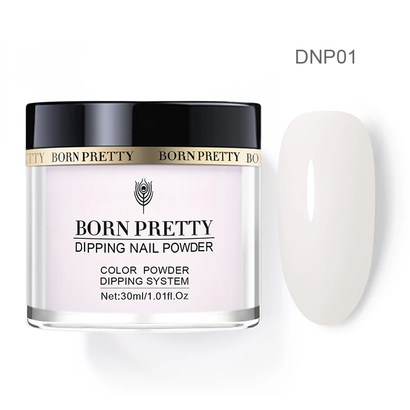BP-DNP01 BORN PRETTY 30 мл без лечения окунания порошок для ногтей натуральный сухой длительный французский Пигмент Блеск пыль украшения ногтей - Цвет: BP-DNP01