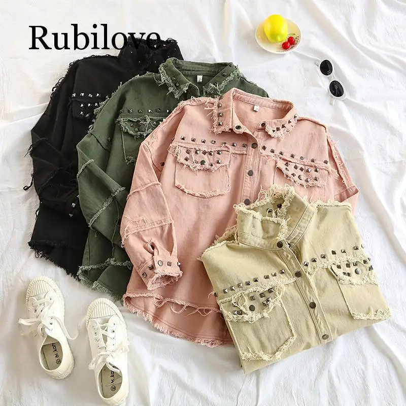 Женская джинсовая куртка с длинными рукавами асимметричная большого размера