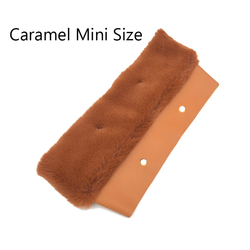 Unetome, новинка, плюшевая отделка для сумки, тепловое плюшевое украшение, мех, подходит для классической большой мини-сумки Obag, женская сумка - Цвет: Mini  Caramel