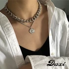 DAXI цепь на шею женская многослойное ожерелье трендовая Золотая цепочка многослойное ожерелье для женщин ожерелье с кулоном Anhnger Halskette 2020 Schmuck Geschenk плотное ожерелье