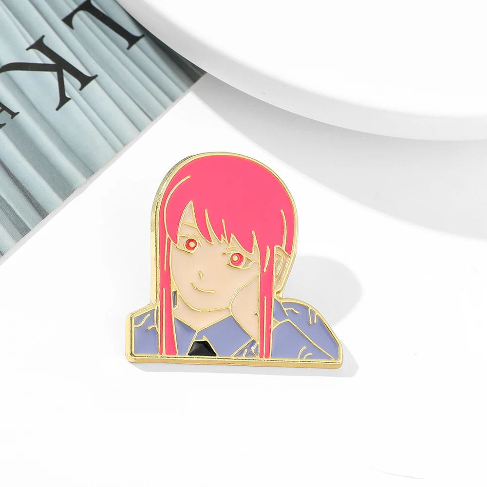 Булавки в стиле аниме бензопила металлические броши значок с мультяшным