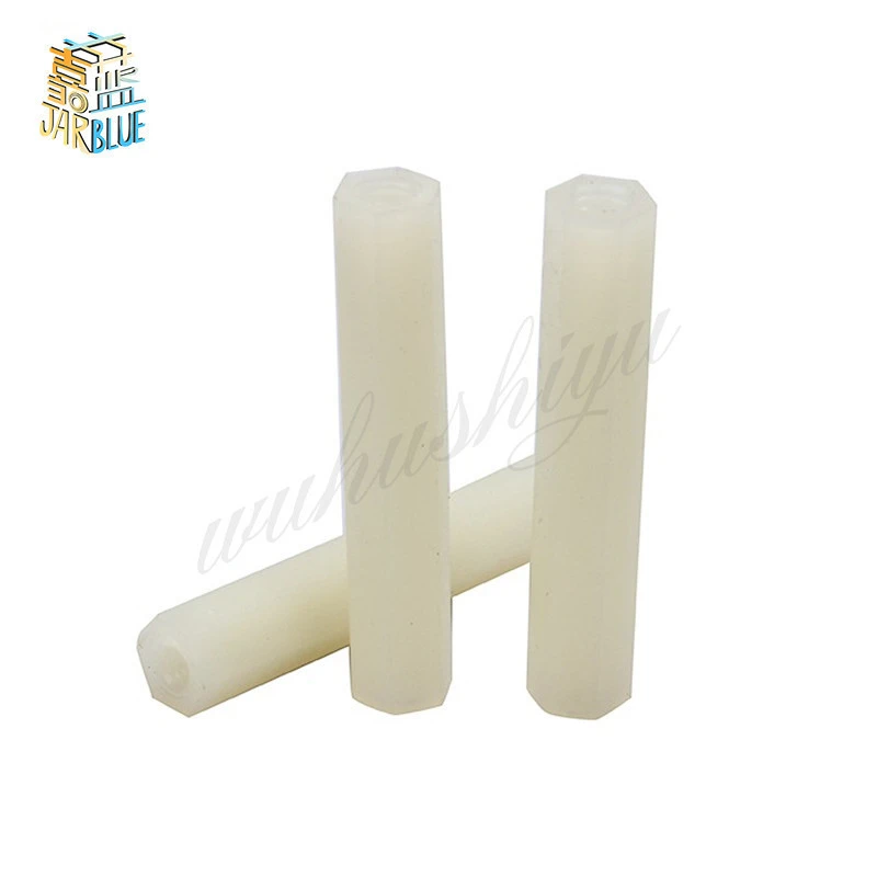 

450Pcs M3x14 Hex Nylon Standoff Spacer Column Flat Head Double Pass Nylon Plastic Spacing Screws