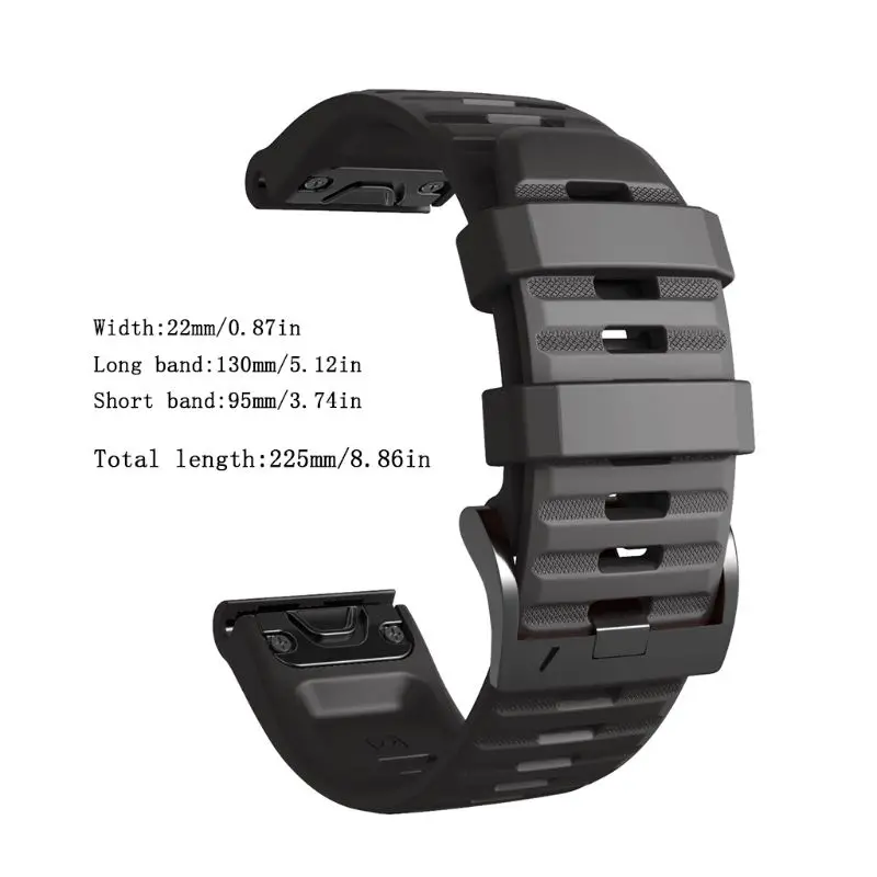 22 мм мягкий силиконовый ремешок дышащий ремешок для часов GARMIN Fenix 6