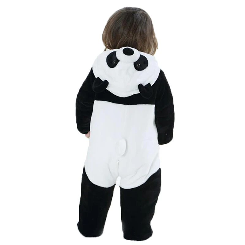 Newborn Baby Long Sleeve Panda Cosplay Costume Animal Thicken Overall Rompers Hooded For Boys Girls Babe Warm Cotton Jumpsuit | Детская