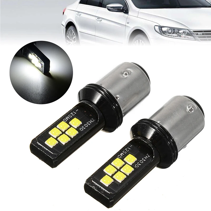 2 шт. 12В 24В постоянного тока 12SMD 3030 1157 BAY15D P21/5 Вт чипы светодиодный автомобильный