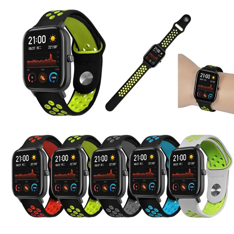 1 шт. мягкий силиконовый ремешок для часов Ремешок Для Xiaomi Huami Amazfit GTS/GTR 42 мм часы