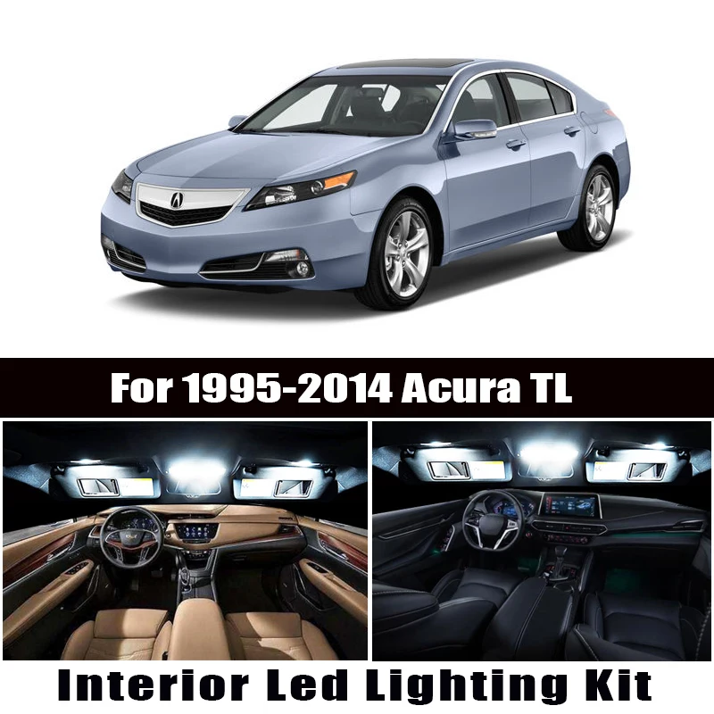 

For Acura TL 1995-2013 2014 Canbus Vehicle LED Interior Map Dome Trunk License Plate Lights Kit Car Lighting Accessories