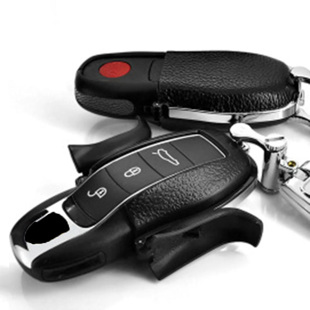 Чехол для ключа из абс + Кожи с дистанционным управлением чехол сумки брелок Porsche