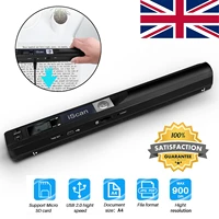 portable scanner 900 dpi wireless usb support card document a4 paper color photo image scan handheld jpg pdf display battery