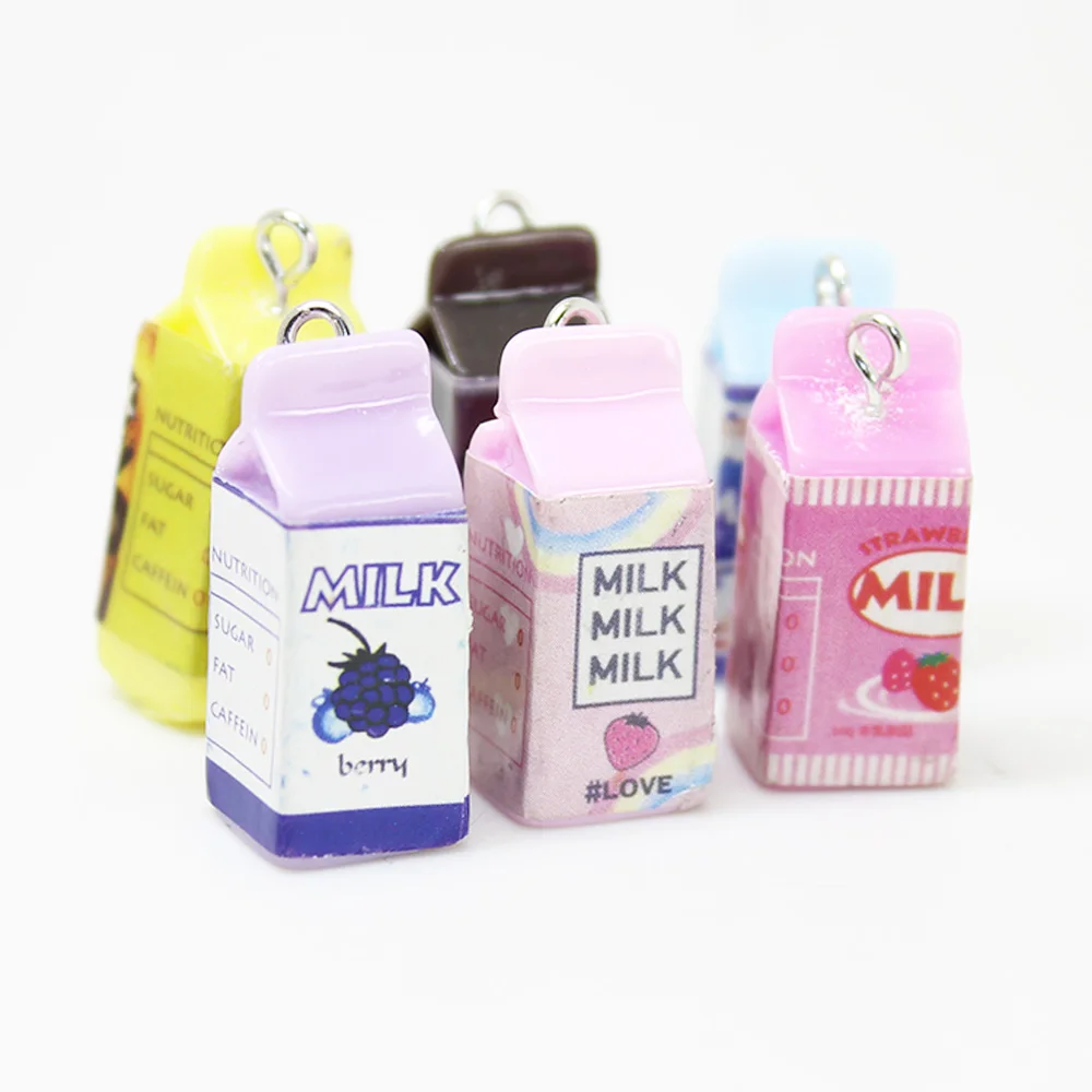 

Yamily 10 шт./подвеска из смолы в виде молочного кукольного домика, 3d-подвеска в виде чашки с молоком, ювелирные изделия для самостоятельного изг...