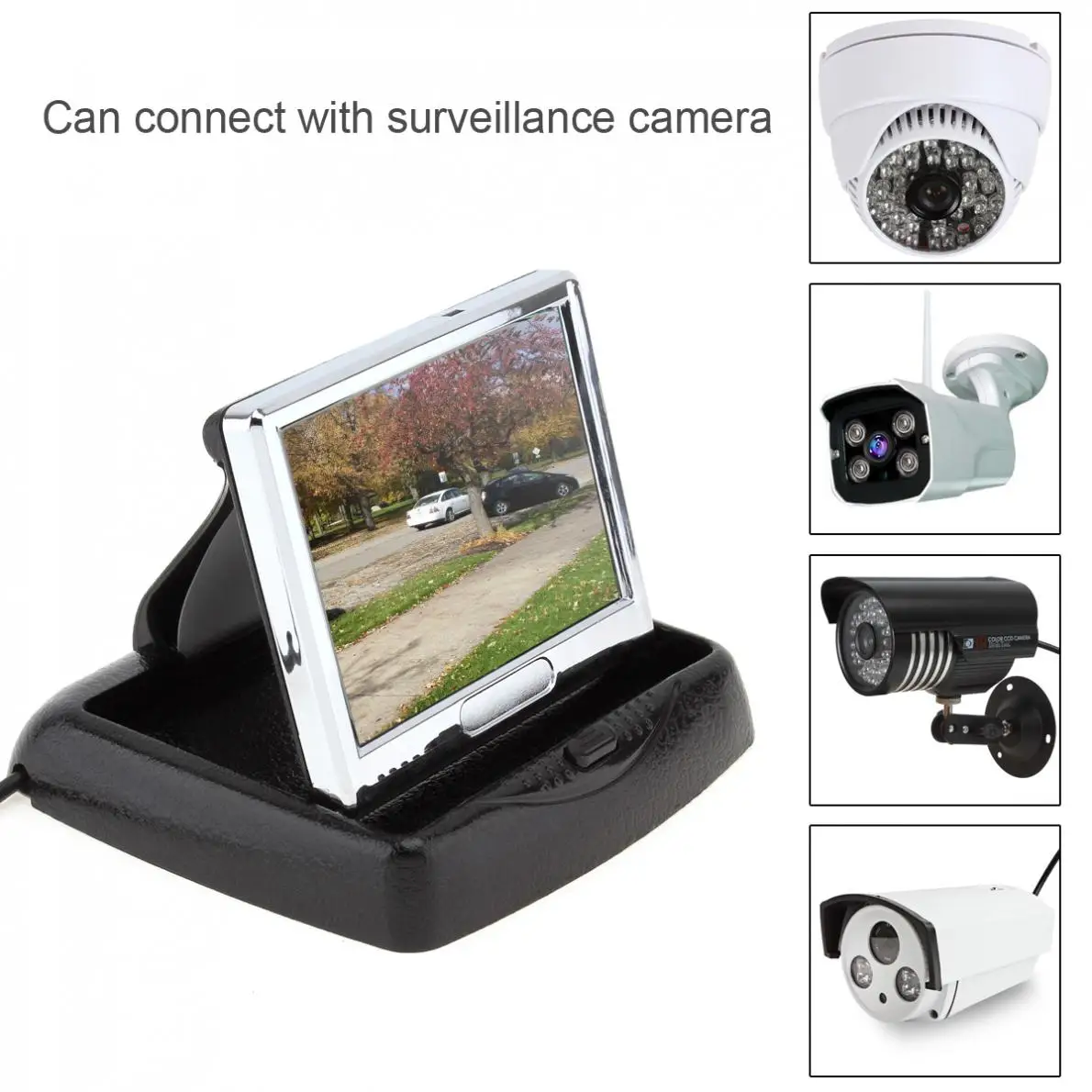 Складной автомобильный монитор заднего вида TFT LCD 3 5 дюйма HD парковочный с