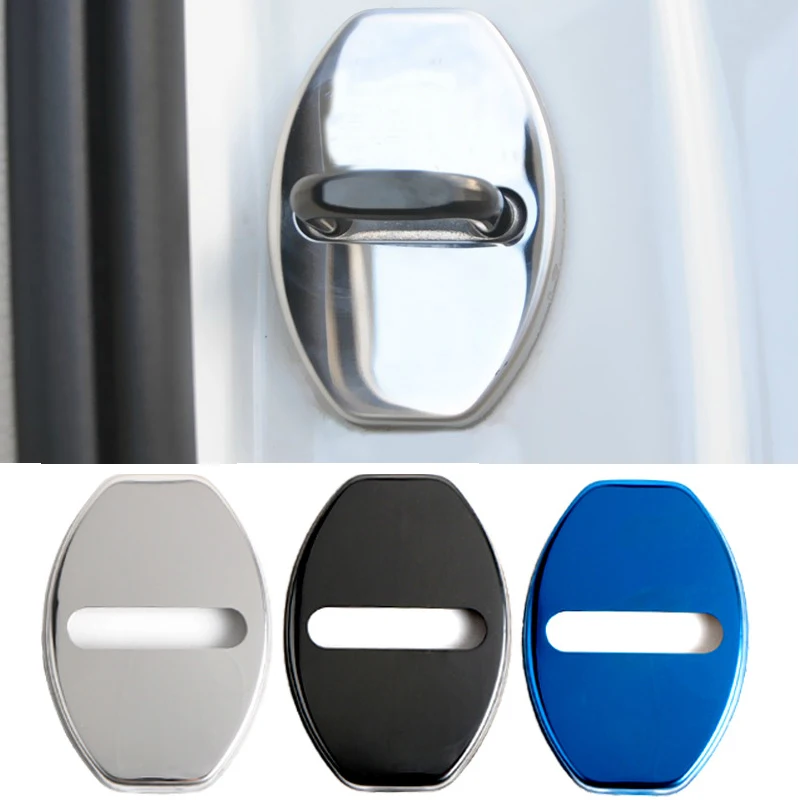

For VW Sagitar Golf 6 POLO Tiguan GTI Door Lock Protective Cover Stainless steel door lock cover Car Styling 4PCS