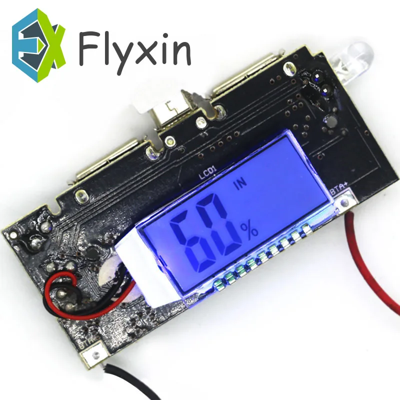 Automatic Protection Dual USB 5V 1A 2.1A Mobile Power Bank 18650 Lithium Battery Charger Board Digital LCD Charging Module | Электроника