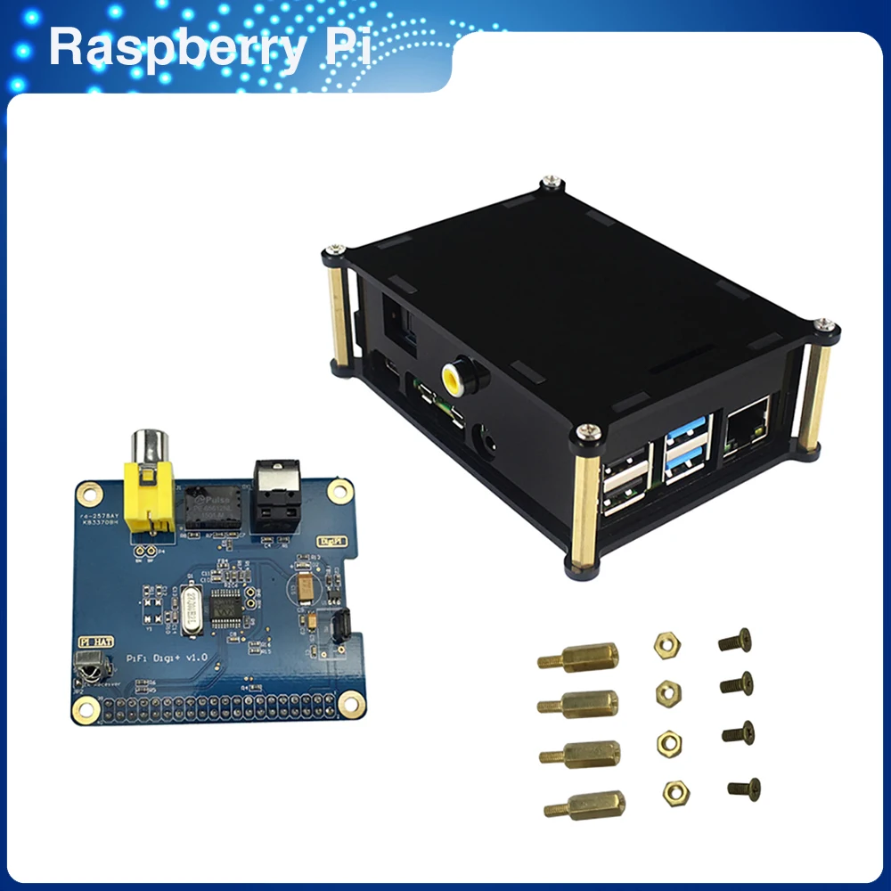 

ITINIT R85 Raspberry Pi 4 Model B Digital Audio Sound Card I2S Interface HIFI DIGI Expansion Board For Raspberry Pi 4B/3B