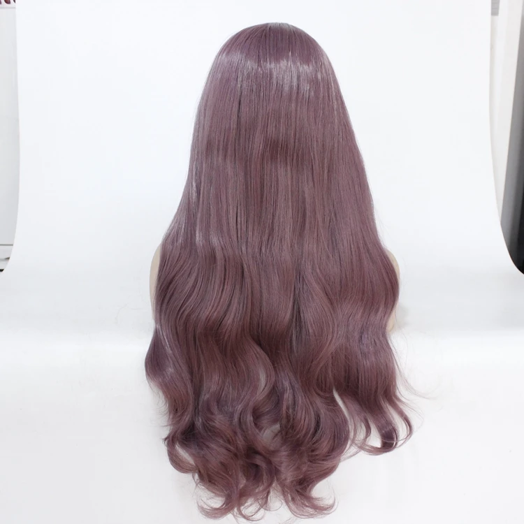 MRWIG средняя часть синтетический передний парик шнурка glueless 1b#2# длинные волнистые термостойкие волокна для женщин