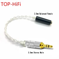 top hifi 2 5mm trrs balanced female to 3 5mm stereo male audio adapter 7n silver plated cable