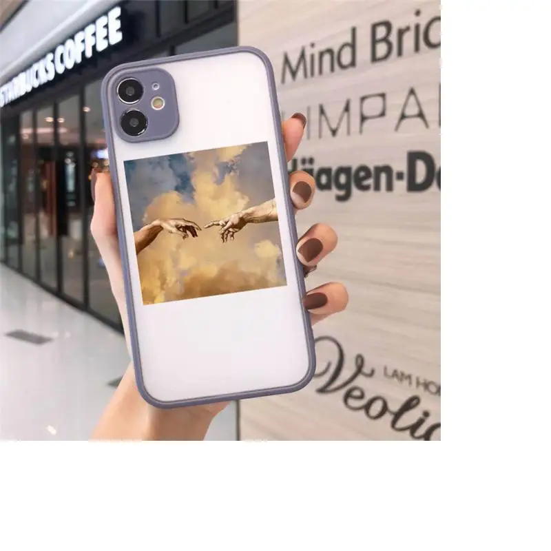

Art Abstract Paintings pattern luxury Phone Cases shell matte transparent For iphone 7 8 11 12 plus mini x xs xr pro max cover