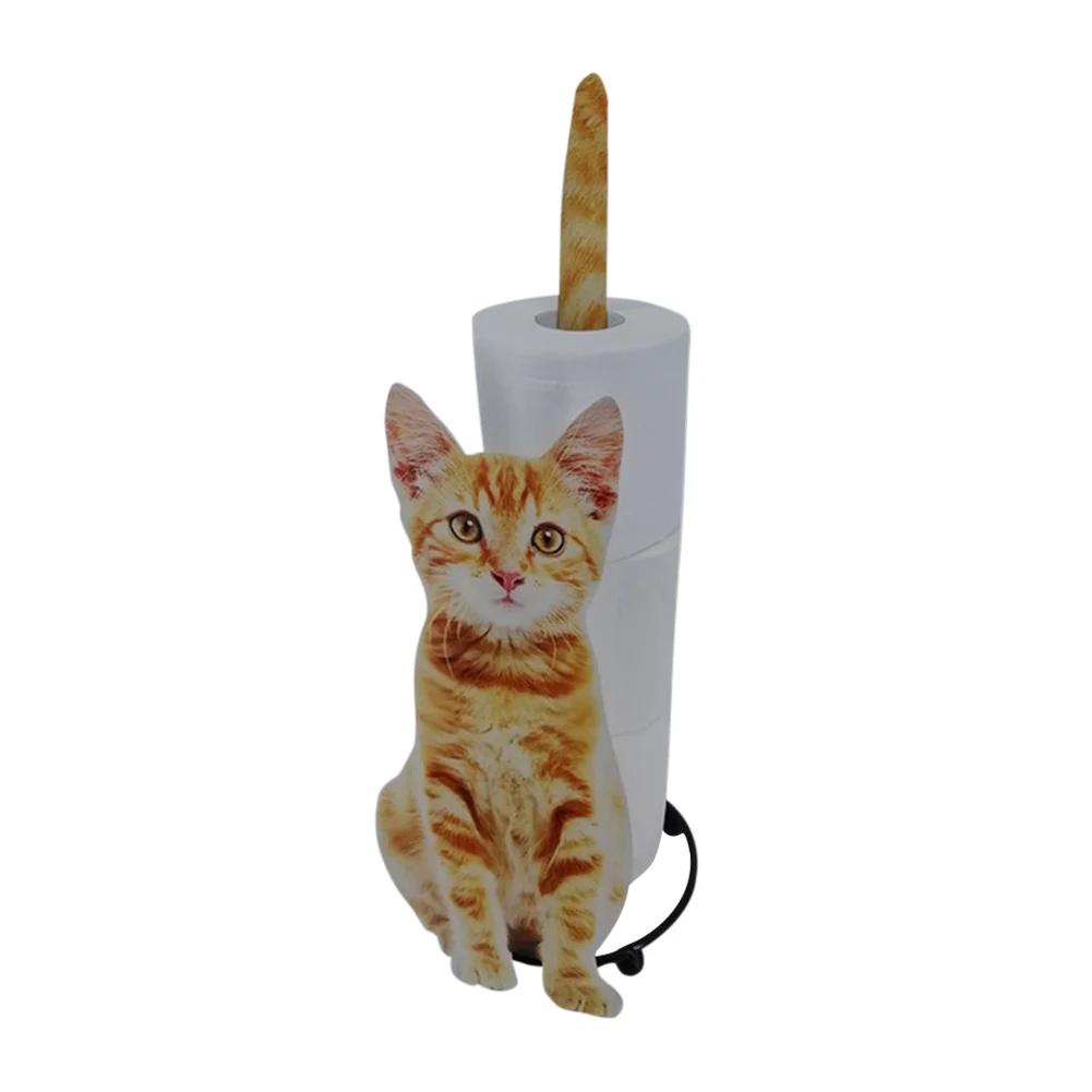 

Держатель туалетной бумаги в форме милого кота, рулон бумажных салфеток, кованый железный контейнер, кухонные аксессуары для украшения