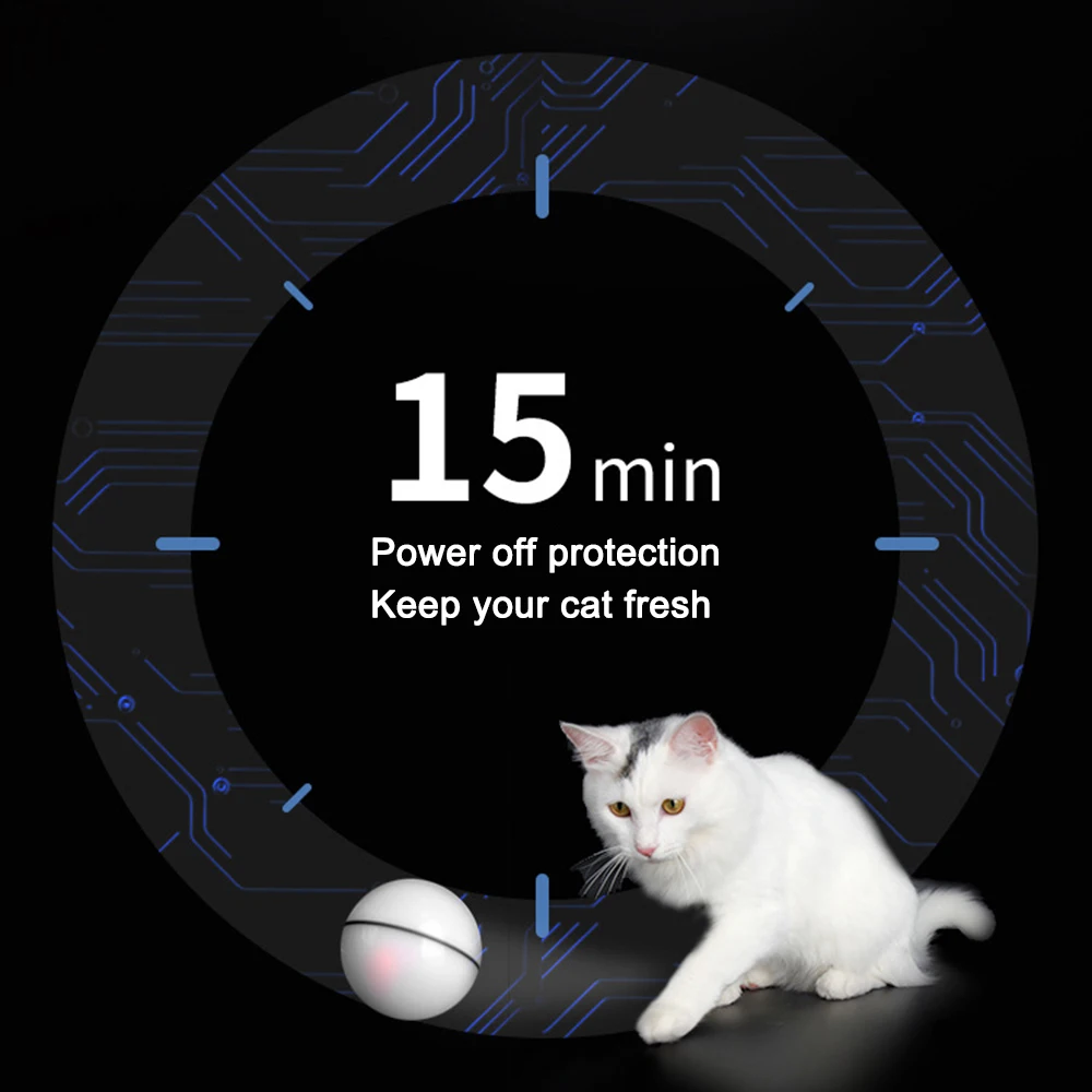 Интерактивная игрушка для кошек мяч умный автоматический катящийся котенок USB