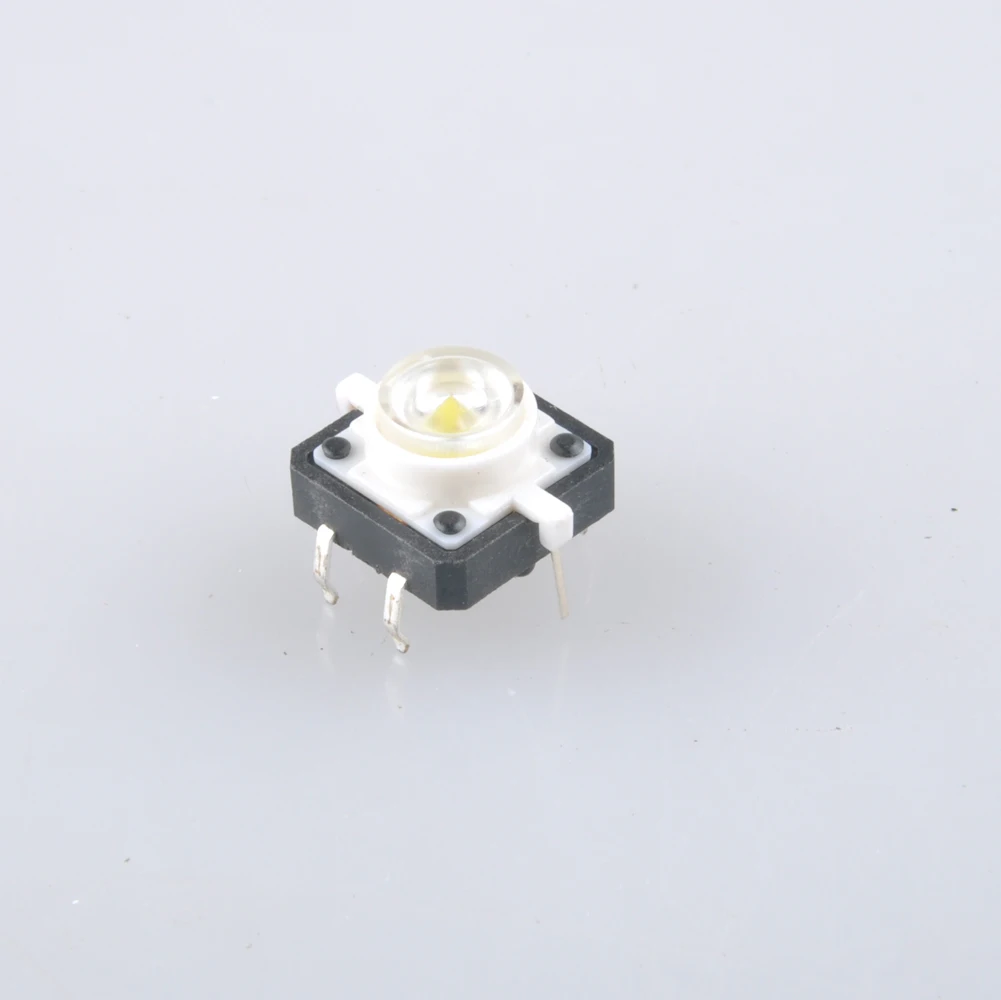 

RCmall 20PCS 12*12*7.3mm 4pin Tactile Tact Mini Push Button Switch with LED White