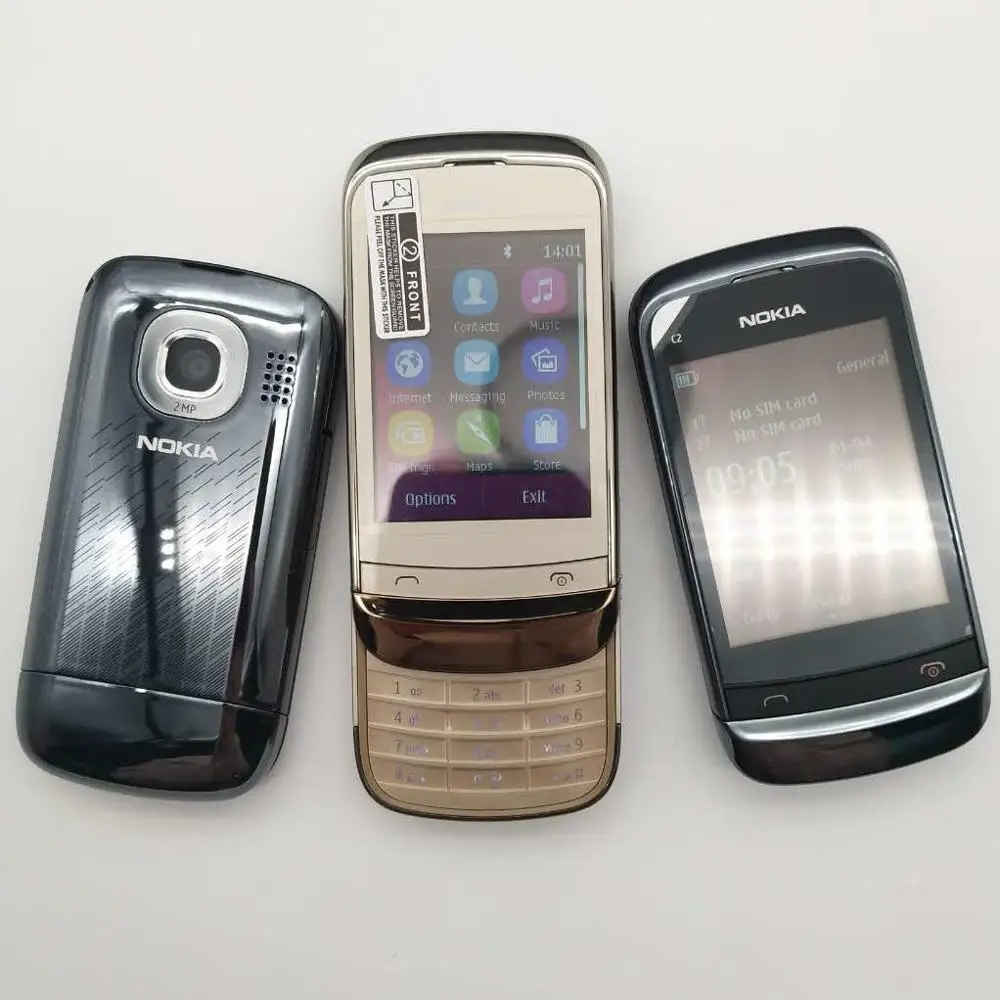 Nokia C2-03 отремонтированы оригинальный не блокируется Две сим-карты карты 2 6 дюймов